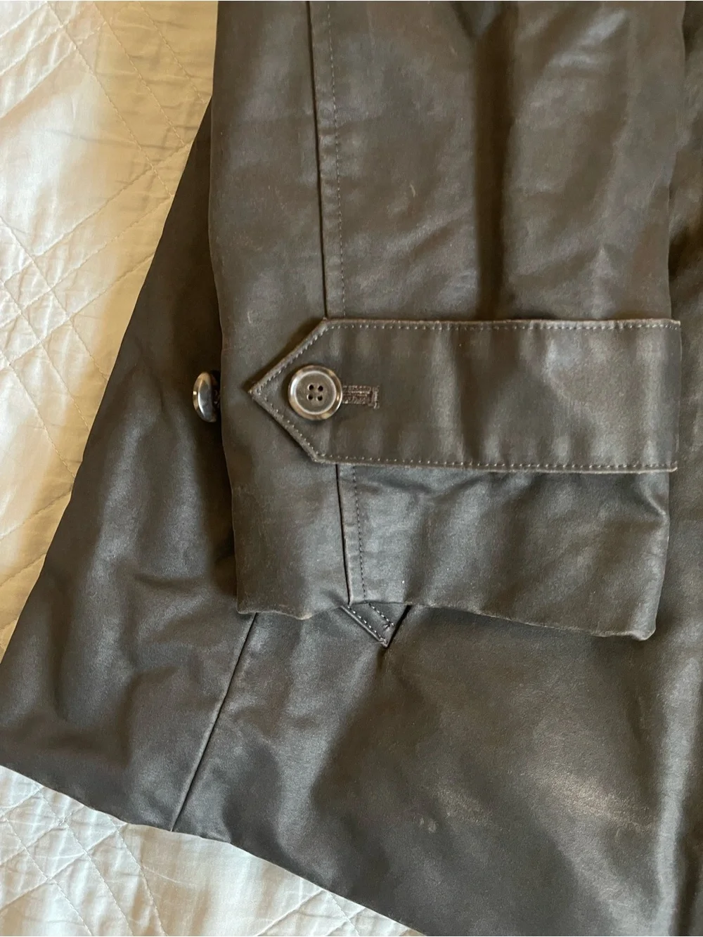 J CREW Coated Barn Jacket Washed Black Gray Combo Size XL $278 CN058